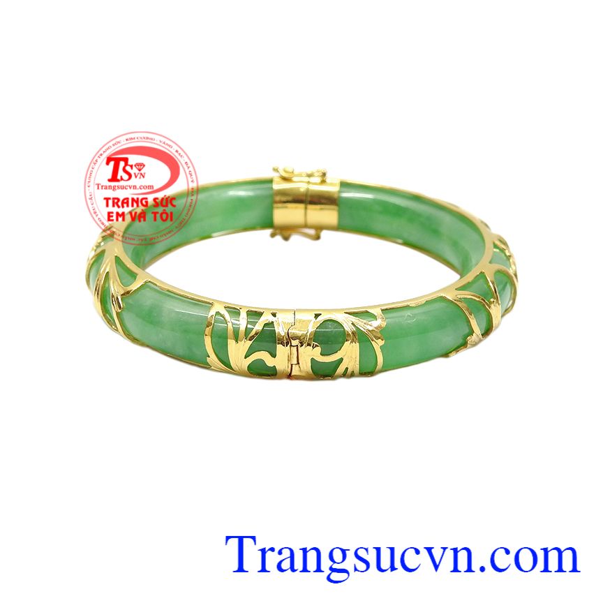 Vòng jadeite bọc vàng bình an, Vòng tay nữ vàng, Vòng cẩm thạch bọc vàng sang trọng Vòng jadeite bọc vàng bình an, Vòng tay nữ vàng, Vòng cẩm thạch bọc vàng sang trọng
