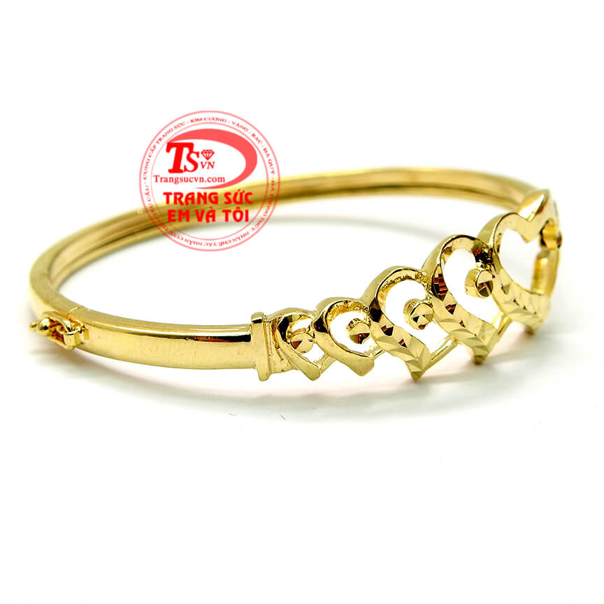 V&ograve;ng tay v&agrave;ng tr&aacute;i tim k&eacute;p độc đ&aacute;o cho ph&aacute;i đẹp, V&ograve;ng tay v&agrave;ng t&acirc;y 10k chất lượng cao, V&ograve;ng tay c&aacute; t&iacute;nh cho bạn g&aacute;i