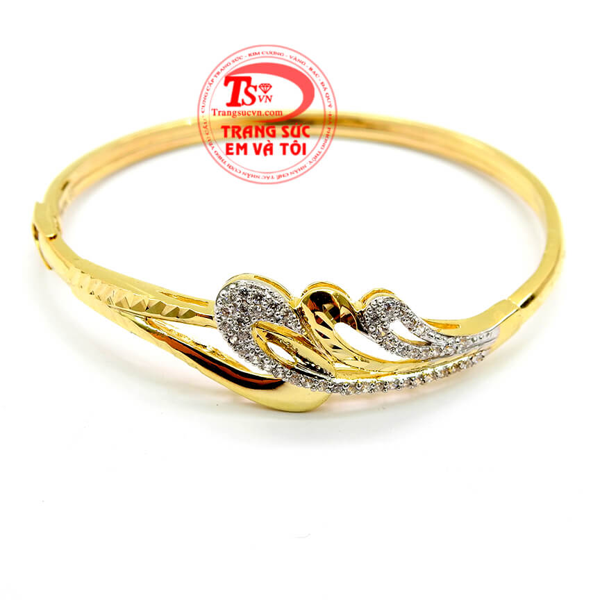 V&ograve;ng v&agrave;ng l&aacute; đ&iacute;nh đ&aacute; đẹp cho nữ, V&ograve;ng tay v&agrave;ng t&acirc;y thiết kế độc đ&aacute;o, V&ograve;ng tay v&agrave;ng t&acirc;y nữ, Qu&agrave; tặng cho bạn g&aacute;i