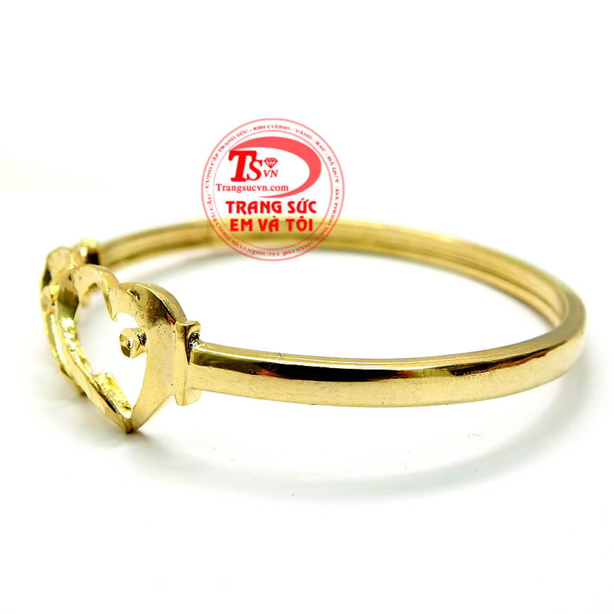 V&ograve;ng tay v&agrave;ng tr&aacute;i tim k&eacute;p độc đ&aacute;o cho ph&aacute;i đẹp, V&ograve;ng tay v&agrave;ng t&acirc;y 10k chất lượng cao, V&ograve;ng tay c&aacute; t&iacute;nh cho bạn g&aacute;i