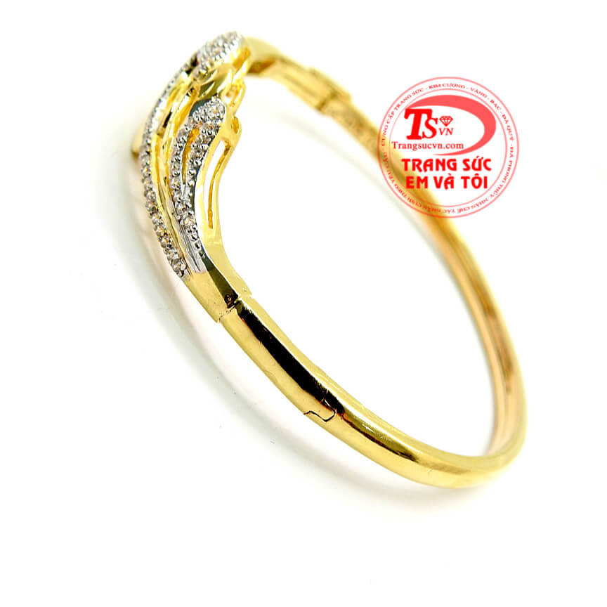 V&ograve;ng v&agrave;ng l&aacute; đ&iacute;nh đ&aacute; đẹp cho nữ, V&ograve;ng tay v&agrave;ng t&acirc;y thiết kế độc đ&aacute;o, V&ograve;ng tay v&agrave;ng t&acirc;y nữ, Qu&agrave; tặng cho bạn g&aacute;i