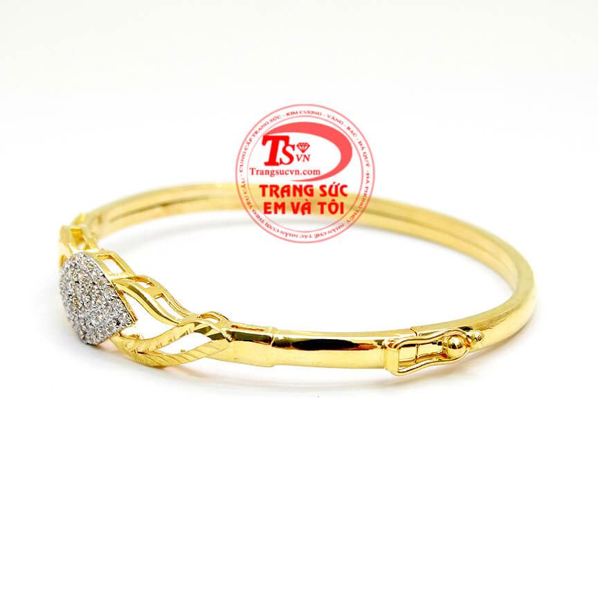 V&ograve;ng v&agrave;ng t&acirc;y h&igrave;nh chiếc l&aacute;, V&ograve;ng v&agrave;ng t&acirc;y đ&iacute;nh đ&aacute; đẹp cho nữ, V&ograve;ng tay thiết kế tinh xảo hợp thời trang