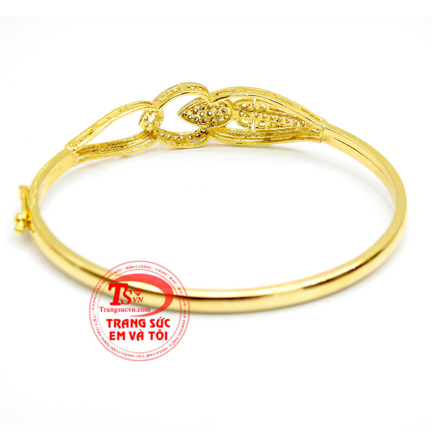 V&ograve;ng v&agrave;ng tr&aacute;i tim đ&iacute;nh đ&aacute;, V&ograve;ng tay v&agrave;ng t&acirc;y nữ chất lượng cao, V&ograve;ng tay thiết kế tinh xảo, thời trang