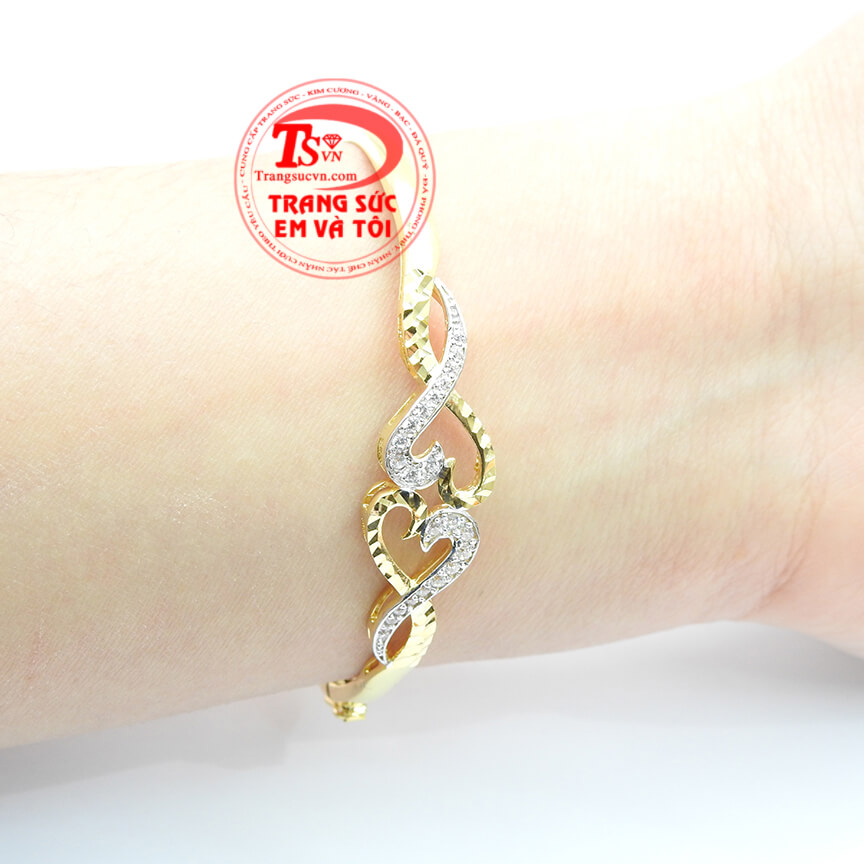 V&ograve;ng tay v&agrave;ng tr&aacute;i tim đ&ocirc;i, v&ograve;ng tay v&agrave;ng t&acirc;y cho nữ, V&ograve;ng tay mẫu m&atilde; đẹp chất lượng cao, v&ograve;ng tay thời trang