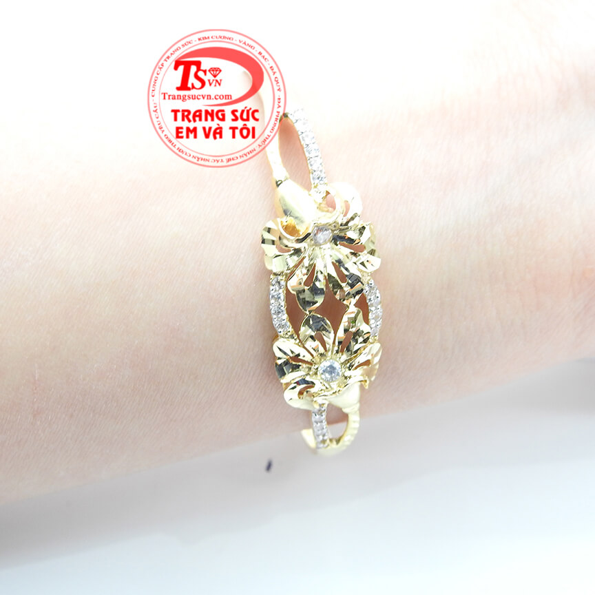 V&ograve;ng v&agrave;ng hoa k&eacute;p đ&iacute;nh đ&aacute;, V&ograve;ng v&agrave;ng t&acirc;y nữ thiết kế độc đ&aacute;o, V&ograve;ng tay v&agrave;ng t&acirc;y qu&yacute; ph&aacute;i sang trọng, Qu&agrave; tặng ph&aacute;i đẹp