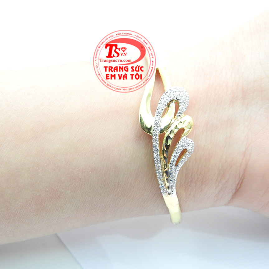 V&ograve;ng v&agrave;ng l&aacute; đ&iacute;nh đ&aacute; đẹp cho nữ, V&ograve;ng tay v&agrave;ng t&acirc;y thiết kế độc đ&aacute;o, V&ograve;ng tay v&agrave;ng t&acirc;y nữ, Qu&agrave; tặng cho bạn g&aacute;i