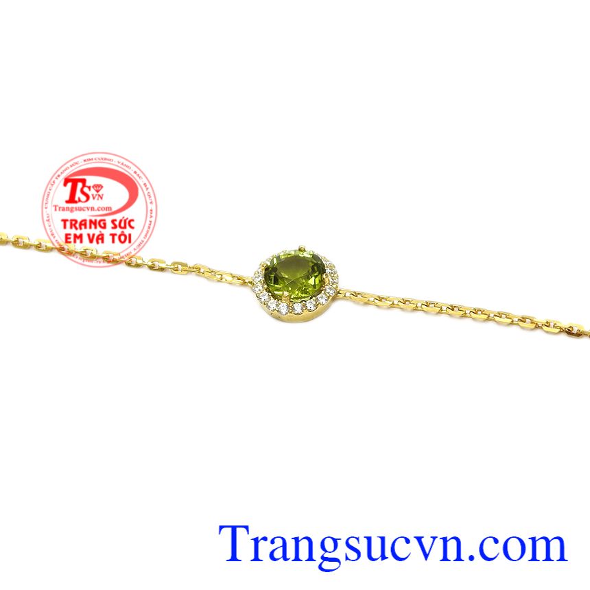 Lắc tay nữ Peridot may mắn, lắc tay nữ vàng Lắc tay nữ Peridot may mắn, lắc tay nữ vàng