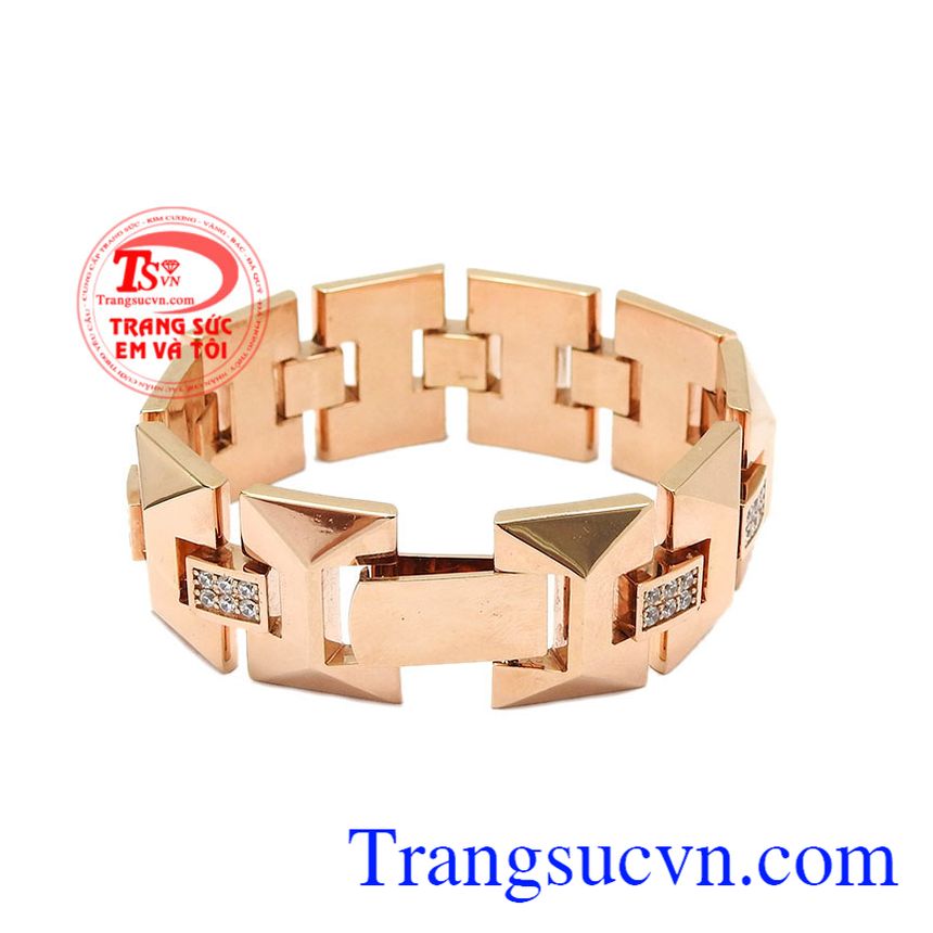 Lắc tay v&agrave;ng hồng thời trang, Lắc nam v&agrave;ng t&acirc;y, lắc tay v&agrave;ng thời thượng