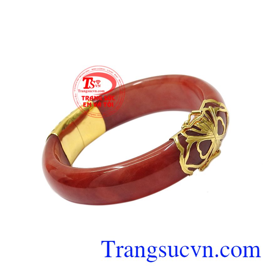 Vòng cẩm thạch đỏ bọc vàng, vòng ngọc bọc vàng Vòng cẩm thạch đỏ bọc vàng, vòng ngọc bọc vàng