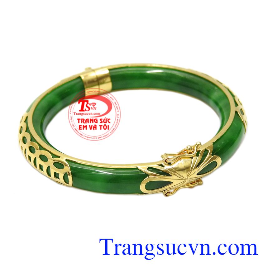 Vòng Jadeite bọc vàng kim tiền, Vòng tay nữ vàng, Vòng cẩm thạch bọc vàng sang trọng Vòng Jadeite bọc vàng kim tiền, Vòng tay nữ vàng, Vòng cẩm thạch bọc vàng sang trọng