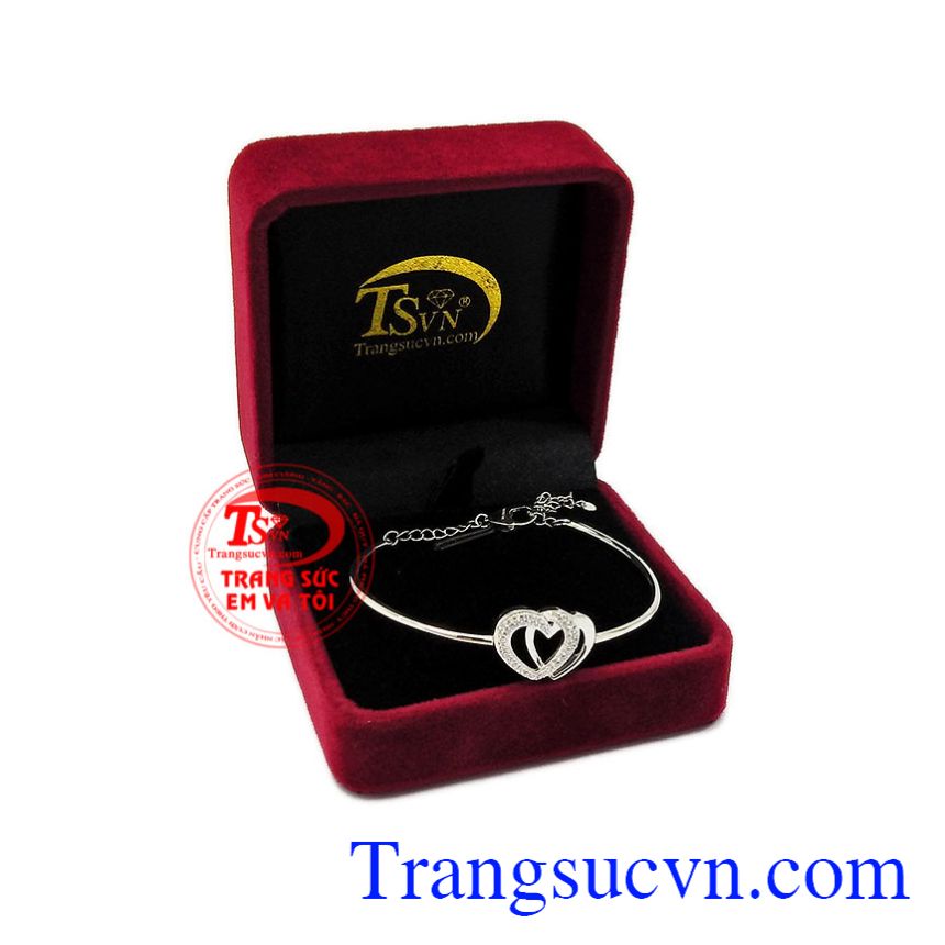 Vòng tay vàng trắng trái tim, Vòng tay nữ vàng, vòng tay xinh xắn Vòng tay vàng trắng trái tim, Vòng tay nữ vàng, vòng tay xinh xắn