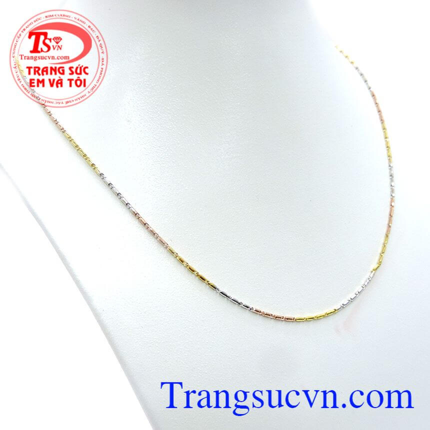 Dây chuyền vàng 18k italia đa sắc Dây chuyền vàng 18k italia đa sắc