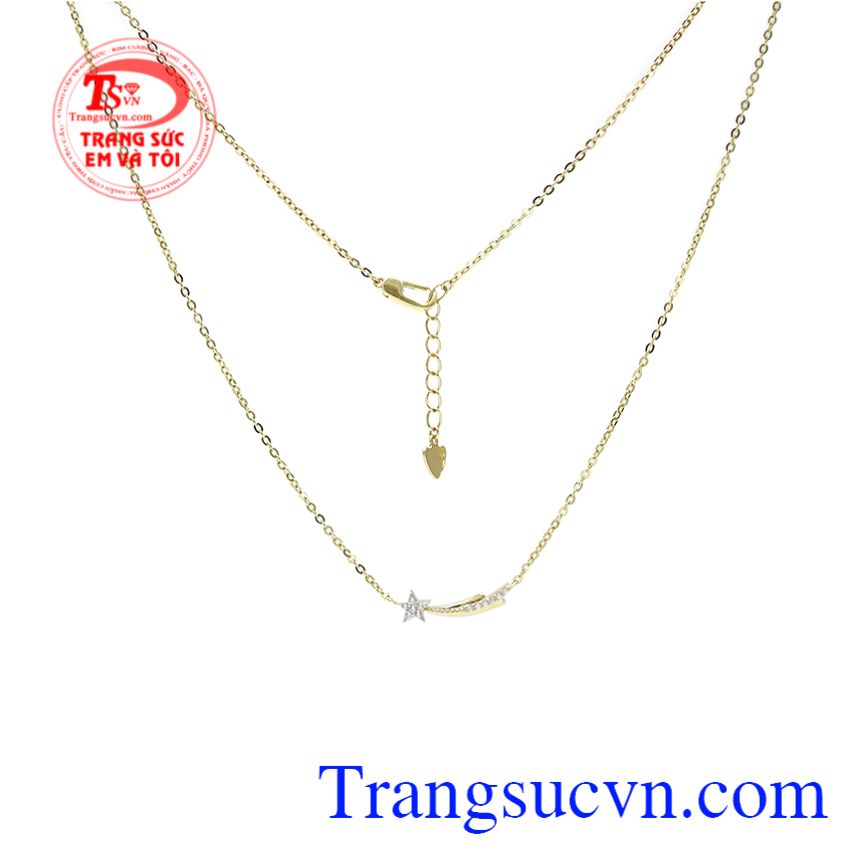 Dây chuyền ngôi sao may mắn, Dây chuyền vàng tây, Dây chuyền nữ dịu dàng Dây chuyền ngôi sao may mắn, Dây chuyền vàng tây, Dây chuyền nữ dịu dàng