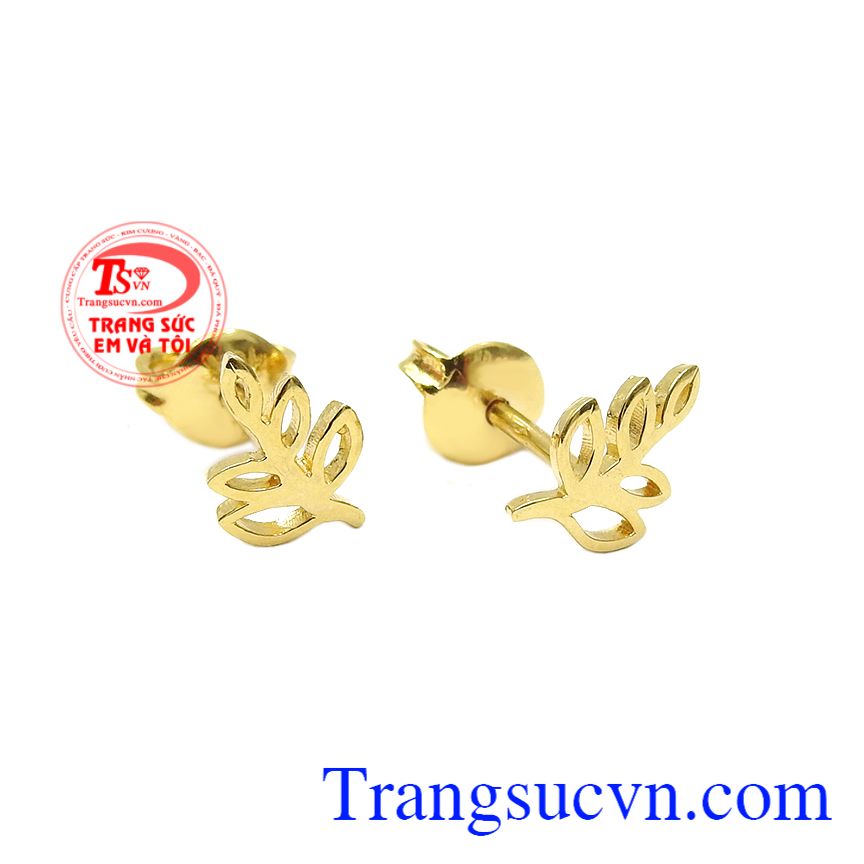 Đôi bông tai chiếc lá hy vọng, Bông tai vàng tây, Hoa tai vàng thanh lịch Đôi bông tai chiếc lá hy vọng, Bông tai vàng tây, Hoa tai vàng thanh lịch