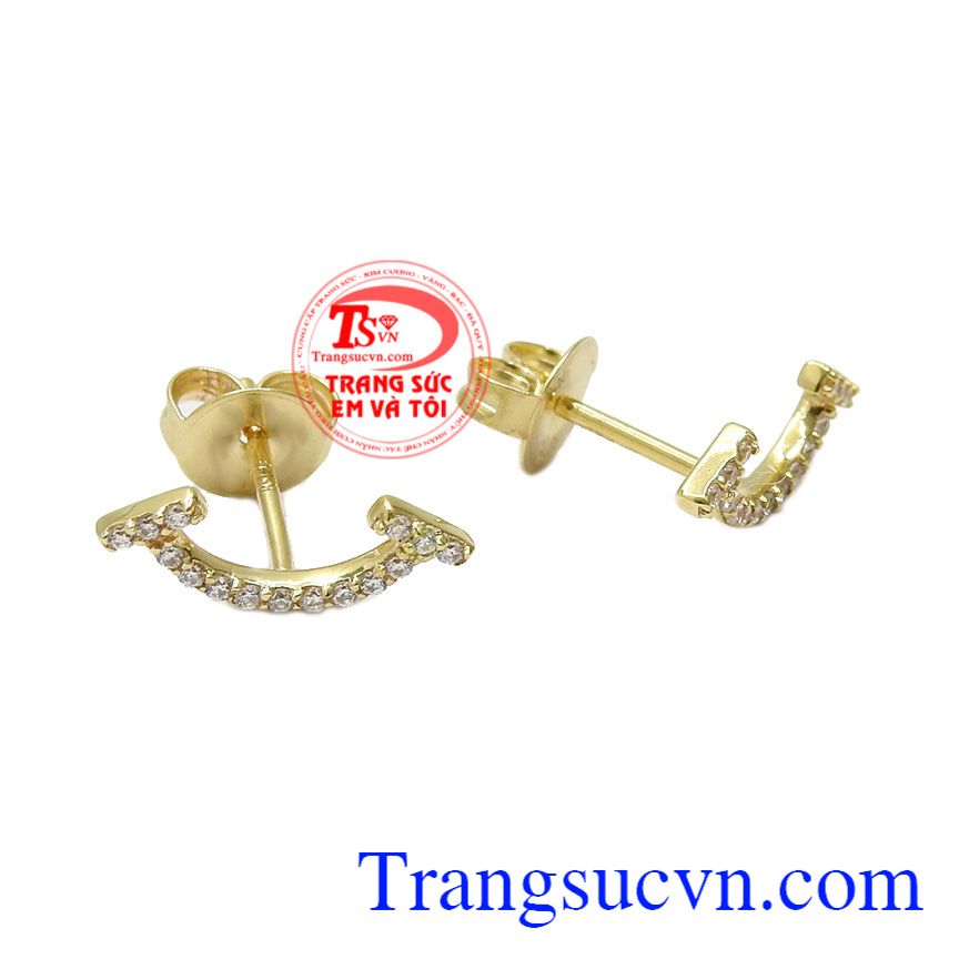 Hoa tai vàng smile, Hoa tai vàng tây, hoa tai nữ thời trang Hoa tai vàng smile, Hoa tai vàng tây, hoa tai nữ thời trang