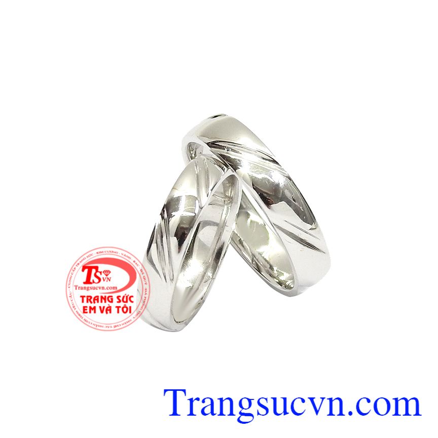 Nhẫn cưới vàng trắng viên mãn, Nhẫn cưới vàng tây, Nhẫn cưới thời trang sang trọng Nhẫn cưới vàng trắng viên mãn, Nhẫn cưới vàng tây, Nhẫn cưới thời trang sang trọng