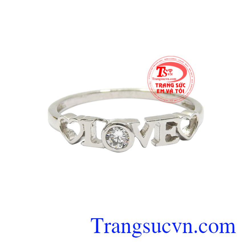 Nhẫn vàng trắng nữ tình yêu, Nhẫn vàng tây nữ, Nhẫn vàng tây thời trang Nhẫn vàng trắng nữ tình yêu, Nhẫn vàng tây nữ, Nhẫn vàng tây thời trang