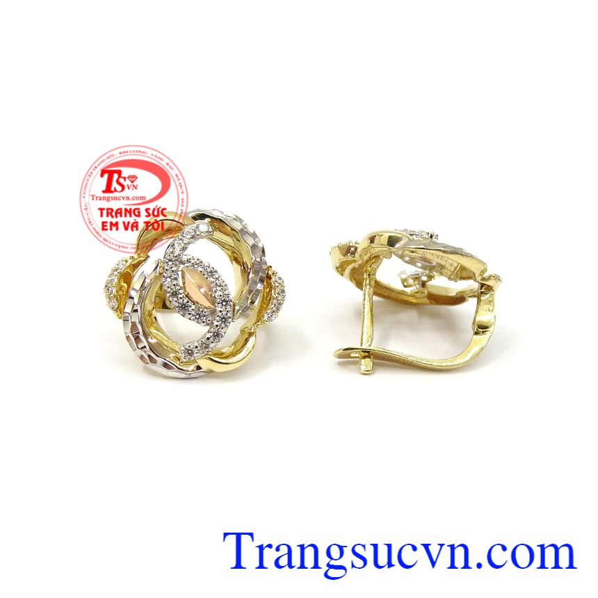 Hoa tai nữ vàng xinh xắn 18k, Hoa Tai Vàng 18k, hoa tai vàng tây Hoa tai nữ vàng xinh xắn 18k, Hoa Tai Vàng 18k, hoa tai vàng tây