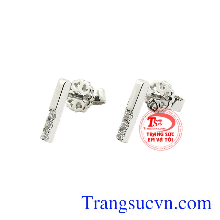 Hoa tai vàng trắng kiểu cách, Hoa tai nữ vàng,Hoa tai vàng xinh xắn Hoa tai vàng trắng kiểu cách, Hoa tai nữ vàng,Hoa tai vàng xinh xắn