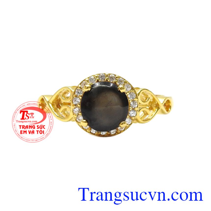 Nhẫn nữ Saphir sao duyên dáng, Nhẫn nữ vàng tây, Nhẫn nữ gắn đá cao cấp Nhẫn nữ Saphir sao duyên dáng, Nhẫn nữ vàng tây, Nhẫn nữ gắn đá cao cấp