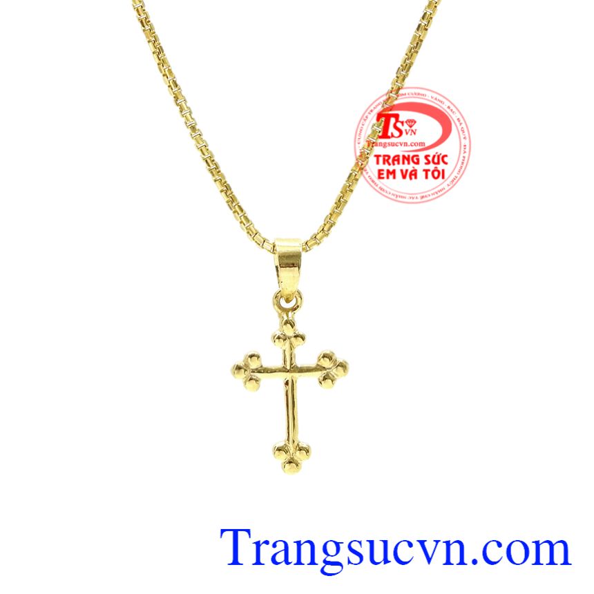Bộ mặt thánh giá nhỏ xinh, Bộ dây chuyền vàng tây, Bộ trang sức thời trang Bộ mặt thánh giá nhỏ xinh, Bộ dây chuyền vàng tây, Bộ trang sức thời trang