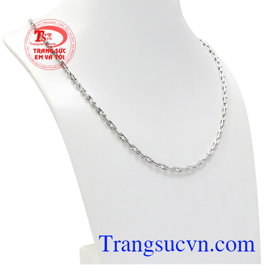 D&acirc;y chuyền nam v&agrave;ng trắng thời trang, D&acirc;y chuyền v&agrave;ng Italy, D&acirc;y chuyền v&agrave;ng trắng