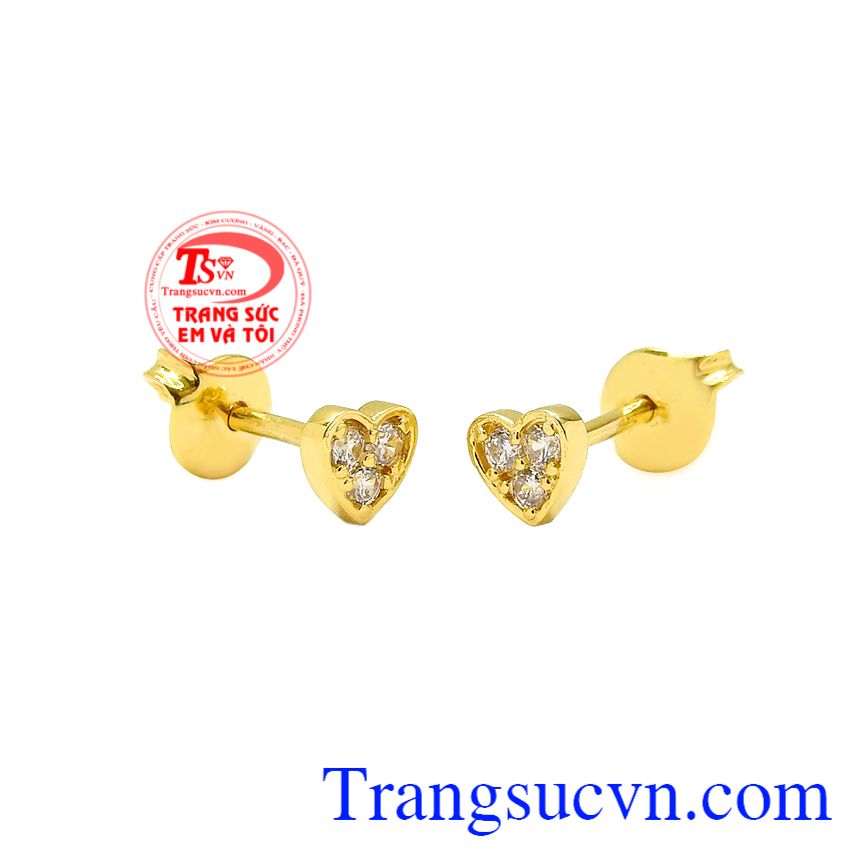 Hoa tai trái tim bé nhỏ, Hoa tai nữ vàng, Hoa tai vàng đẳng cấp Hoa tai trái tim bé nhỏ, Hoa tai nữ vàng, Hoa tai vàng đẳng cấp