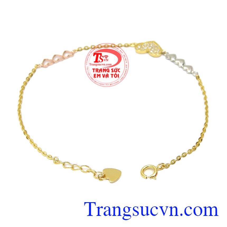 Lắc tay trái tim yêu thương, Lắc tay vàng tây, Lắc tay nữ thời thượng Lắc tay trái tim yêu thương, Lắc tay vàng tây, Lắc tay nữ thời thượng