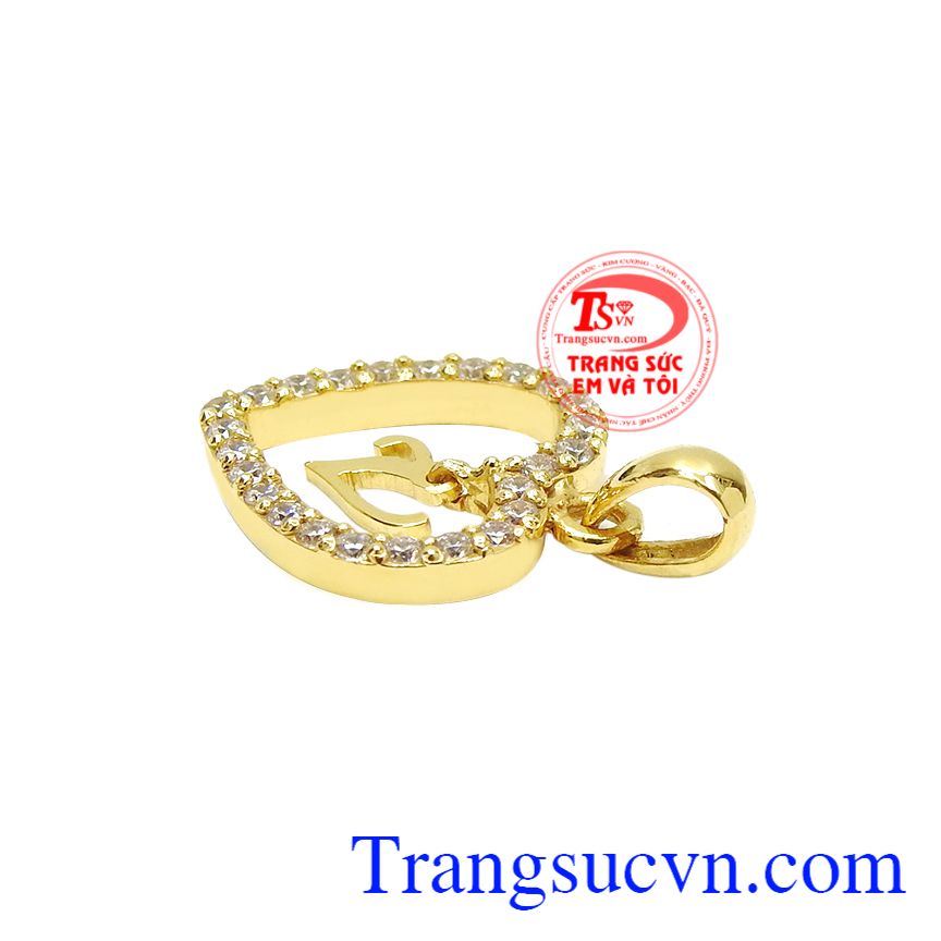 Mặt dây chữ V tinh tế, Mặt dây vàng tây, Mặt dây vàng sang trọng Mặt dây chữ V tinh tế, Mặt dây vàng tây, Mặt dây vàng sang trọng