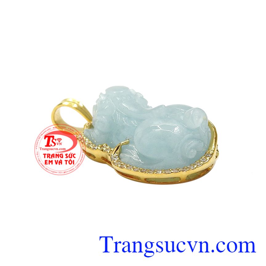 Mặt dây nam tỳ hưu aquamarine, Mặt dây nam vàng, Mặt dây chuyền sang trọng Mặt dây nam tỳ hưu aquamarine, Mặt dây nam vàng, Mặt dây chuyền sang trọng