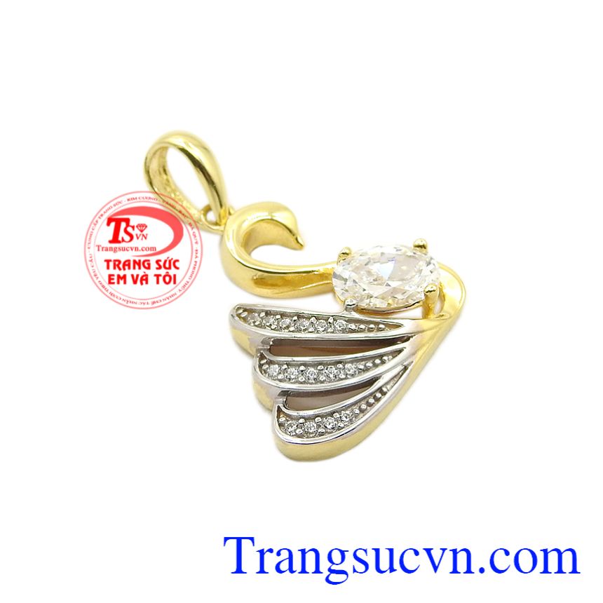 Mặt dây thiên nga duyên dáng, Mặt dây chuyền nữ, Mặt dây vàng tây thời trang Mặt dây thiên nga duyên dáng, Mặt dây chuyền nữ, Mặt dây vàng tây thời trang