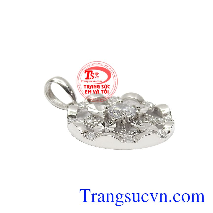 Mặt dây vàng trắng thời trang, Mặt dây chuyền nữ, Mặt dây vàng sang trọng Mặt dây vàng trắng thời trang, Mặt dây chuyền nữ, Mặt dây vàng sang trọng