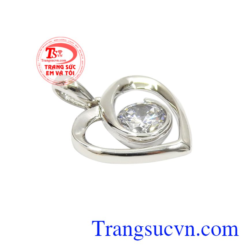 Mặt nữ vàng trắng trái tim, Mặt dây vàng nữ, Mặt dây chuyền phong cách Mặt nữ vàng trắng trái tim, Mặt dây vàng nữ, Mặt dây chuyền phong cách