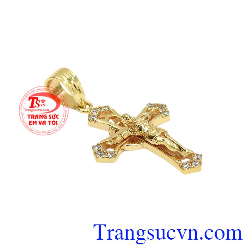 Mặt thánh giá Jesus an lành, Thánh giá vàng tây, Mặt dây chuyền công giáo Mặt thánh giá Jesus an lành, Thánh giá vàng tây, Mặt dây chuyền công giáo
