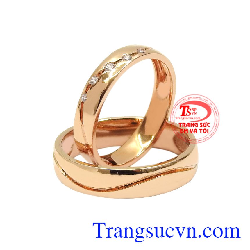 Nhẫn cưới vàng hồng chung thủy, Nhẫn cưới vàng tây, Nhẫn cưới vàng đẳng cấp Nhẫn cưới vàng hồng chung thủy, Nhẫn cưới vàng tây, Nhẫn cưới vàng đẳng cấp