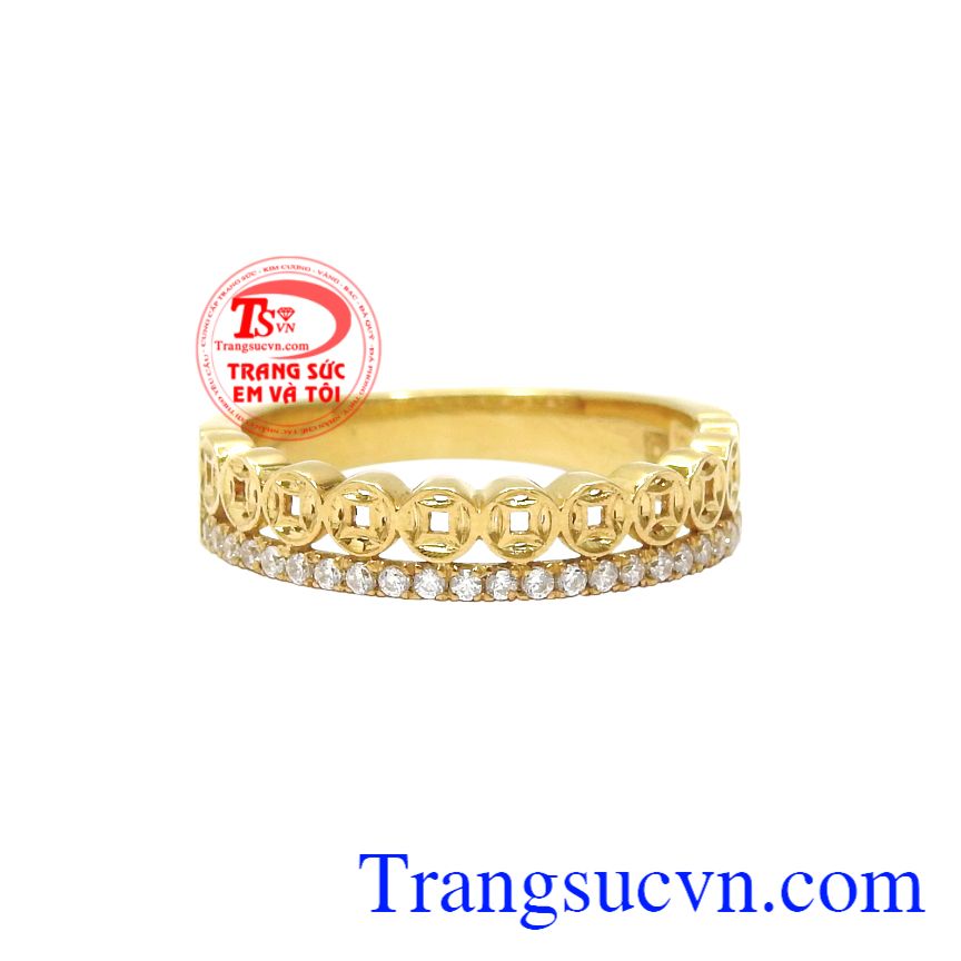 Nhẫn kim tiền tài lộc phái đẹp, Nhẫn vàng tây nữ, Nhẫn nữ vàng sang trọng Nhẫn kim tiền tài lộc phái đẹp, Nhẫn vàng tây nữ, Nhẫn nữ vàng sang trọng