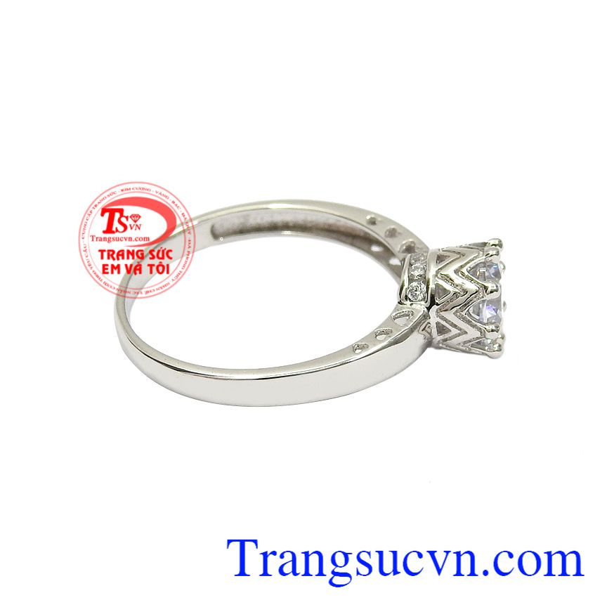 Nhẫn vàng trắng quý cô, Nhẫn nữ vàng sang trọng, Nhẫn vàng tây thời trang Nhẫn vàng trắng quý cô, Nhẫn nữ vàng sang trọng, Nhẫn vàng tây thời trang