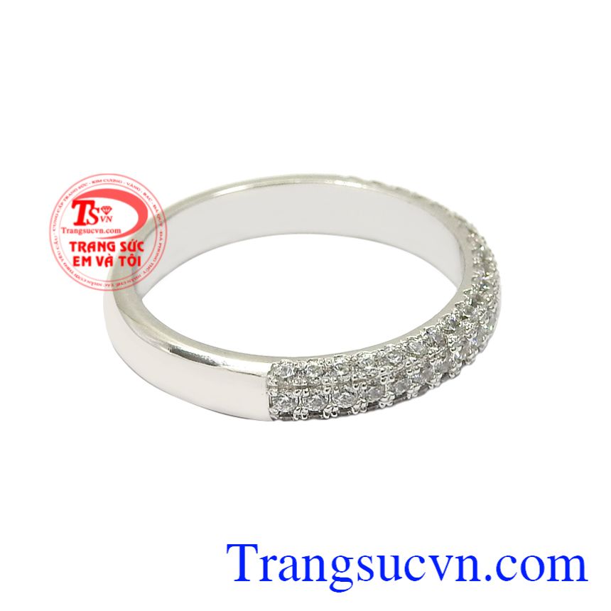 Nhẫn vàng trắng thanh tú, Nhẫn nữ vàng tây, Nhẫn vàng nữ thời thượng Nhẫn vàng trắng thanh tú, Nhẫn nữ vàng tây, Nhẫn vàng nữ thời thượng