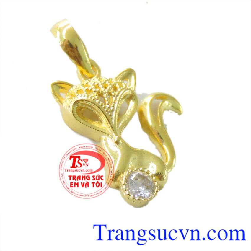 Mặt dây nữ hồ ly vàng 10k, Mặt dây chuyền nữ sang trọng quý phái, mặt dây chuyền cho bạn gái Mặt dây nữ hồ ly vàng 10k, Mặt dây chuyền nữ sang trọng quý phái, mặt dây chuyền cho bạn gái
