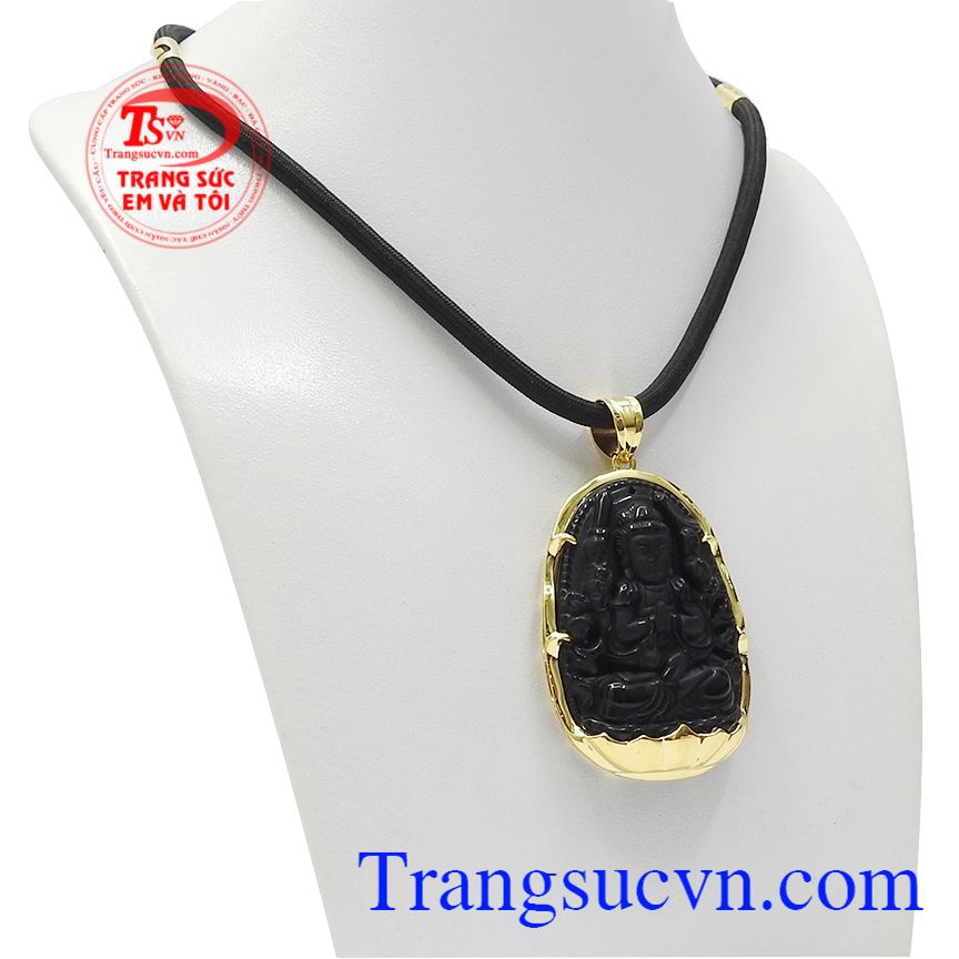 Bộ phật bản mệnh tuổi Tý may mắn, Bộ dây chuyền vàng tây, Trang sức nam thời trang Bộ phật bản mệnh tuổi Tý may mắn, Bộ dây chuyền vàng tây, Trang sức nam thời trang