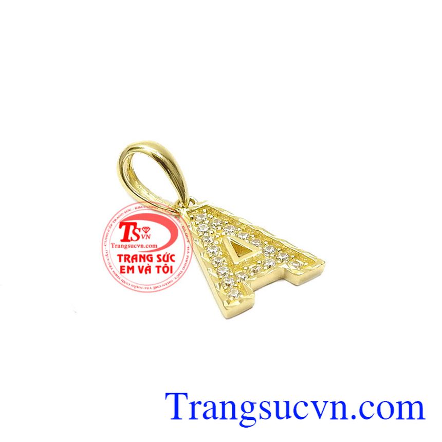 Mặt dây chữ A đẹp, Mặt dây chữ vàng, mặt dây nữ tinh tế