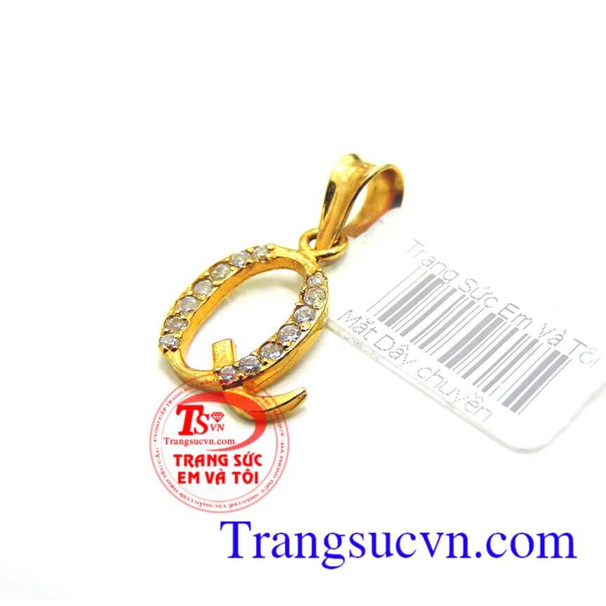 Mặt dây chữ Q, Mặt dây chuyền vàng, mặt dây nữ quý phái
