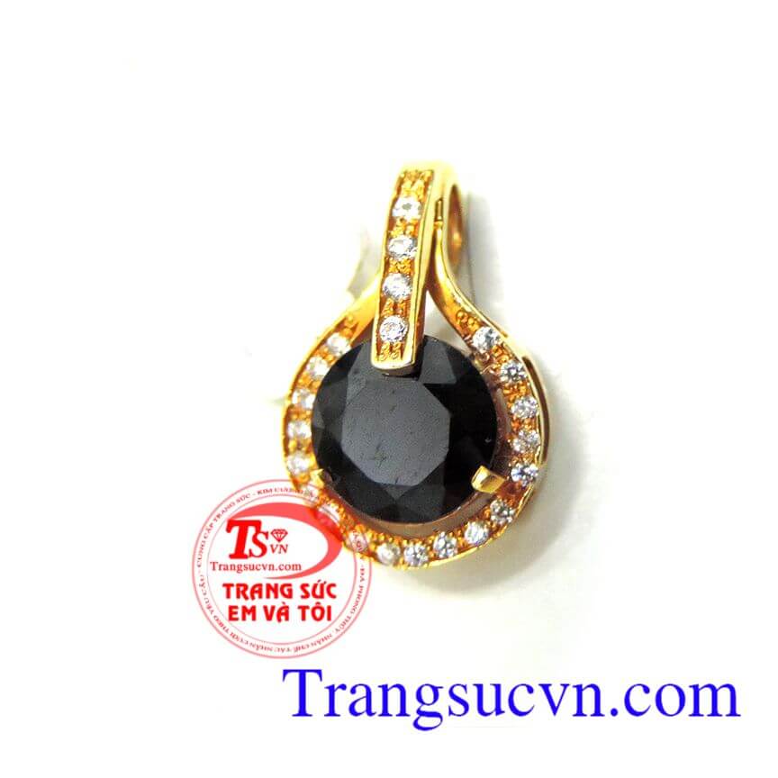 Mặt dây chuyền vàng tây, Mặt dây vàng đá quý, mặt dây Sapphire thiên nhiên Mặt dây chuyền vàng tây, Mặt dây vàng đá quý, mặt dây Sapphire thiên nhiên