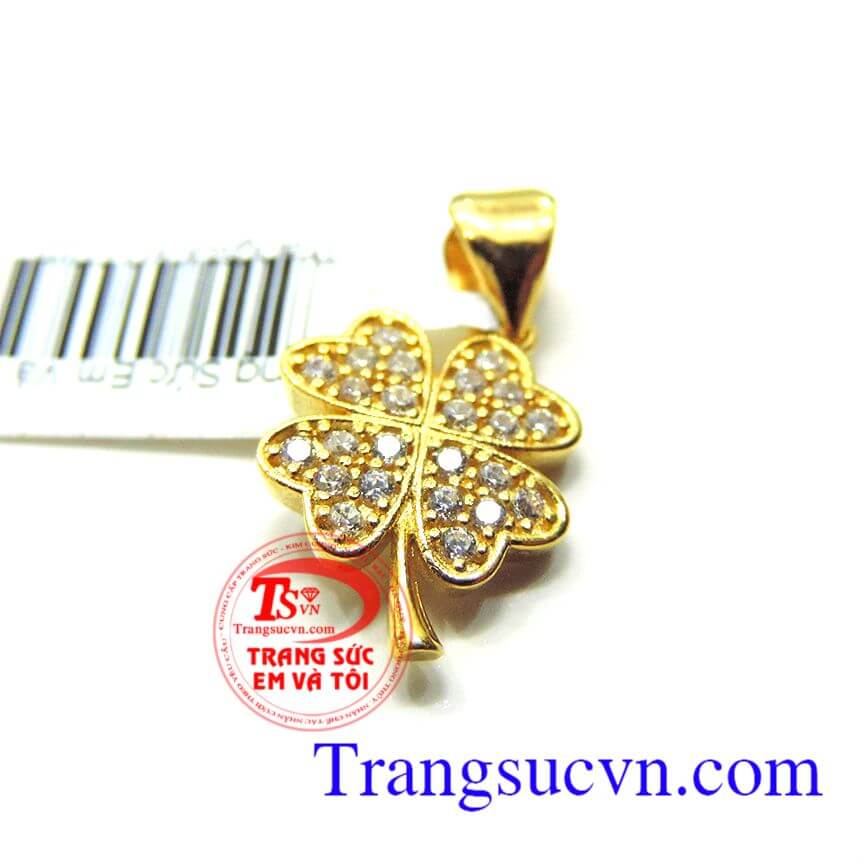 Mặt dây cổ bốn lá vàng, Mặt dây chuyền vàng, mặt dây nữ cá tính Mặt dây cổ bốn lá vàng, Mặt dây chuyền vàng, mặt dây nữ cá tính