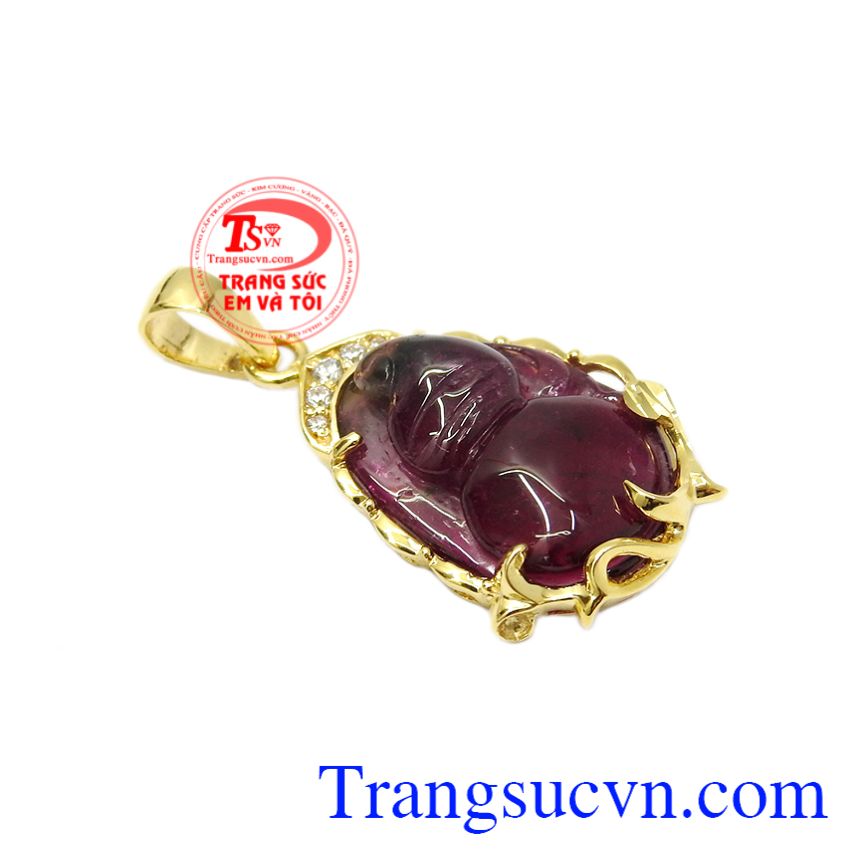 Mặt dây hồ lô bình an tourmalin, Mặt dây đá quý, Mặt dây nữ thời trang