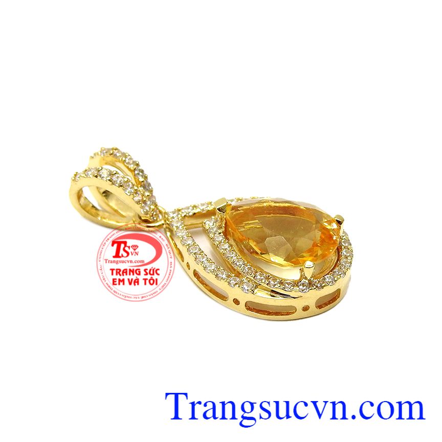 Mặt dây thạch anh vàng thịnh vượng, Mặt dây chuyền vàng, Mặt dây nữ sang trọng