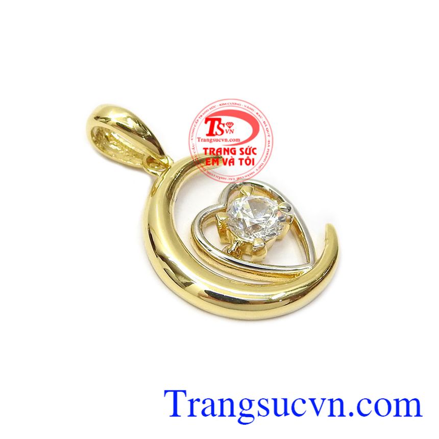 Mặt dây vàng ánh trăng, Mặt dây chuyền vàng, Mặt dây nữ phong cách Mặt dây vàng ánh trăng, Mặt dây chuyền vàng, Mặt dây nữ phong cách