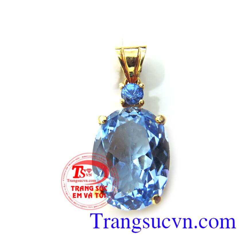Mặt Topaz cho nữ mệnh Thủy và Mộc, Mặt dây vàng đá quý, mặt dây thời trang Mặt Topaz cho nữ mệnh Thủy và Mộc, Mặt dây vàng đá quý, mặt dây thời trang