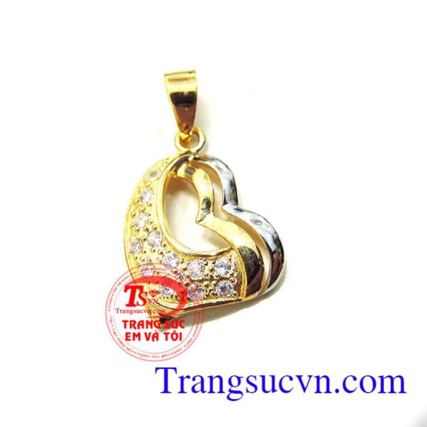 Trái tim lồng vàng, Mặt dây chuyền vàng, mặt dây nữ thời trang Trái tim lồng vàng, Mặt dây chuyền vàng, mặt dây nữ thời trang