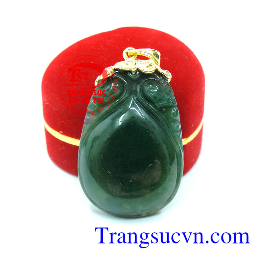 Mặt phật quan âm ngọc vàng 18k 1111